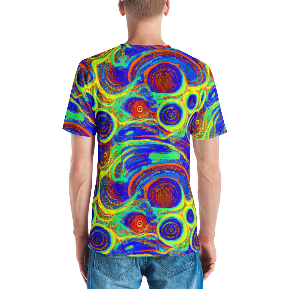 Kaleido Surge on Men's Crew Neck T-Shirt — Back