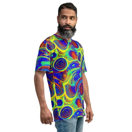 Kaleido Surge on a Men's Crew Neck T-Shirt
