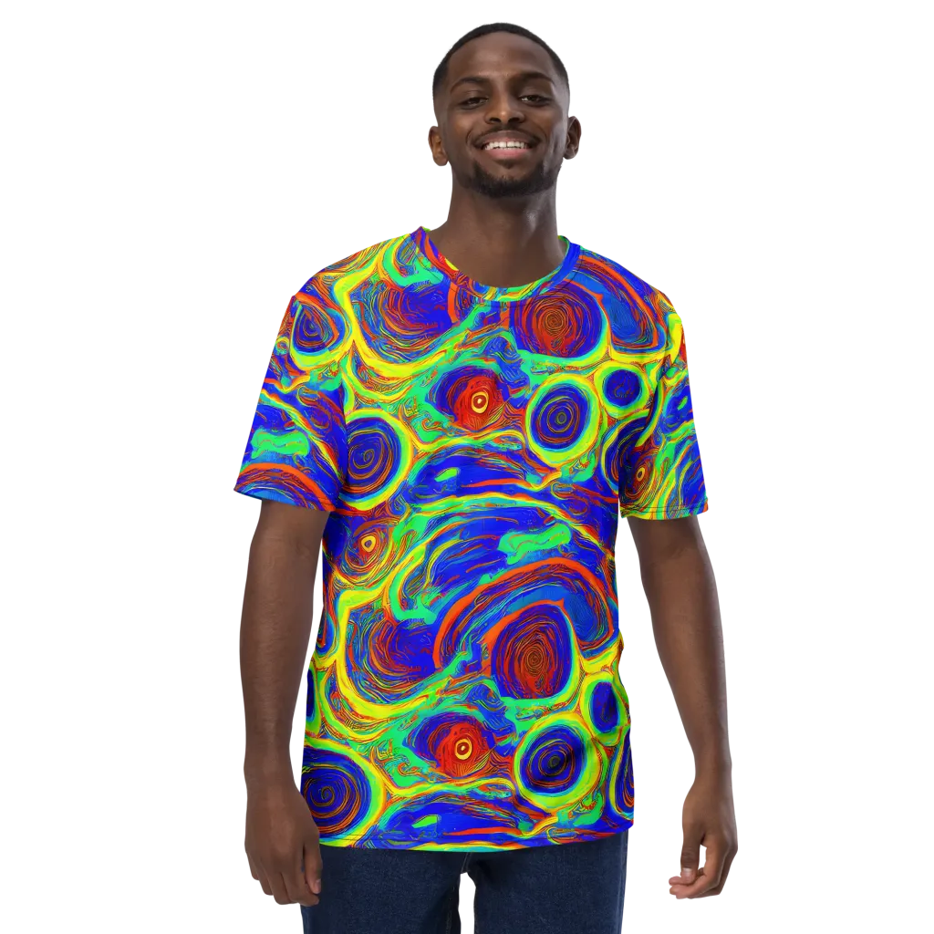 Kaleido Surge on Men's Crew Neck T-Shirt — Front