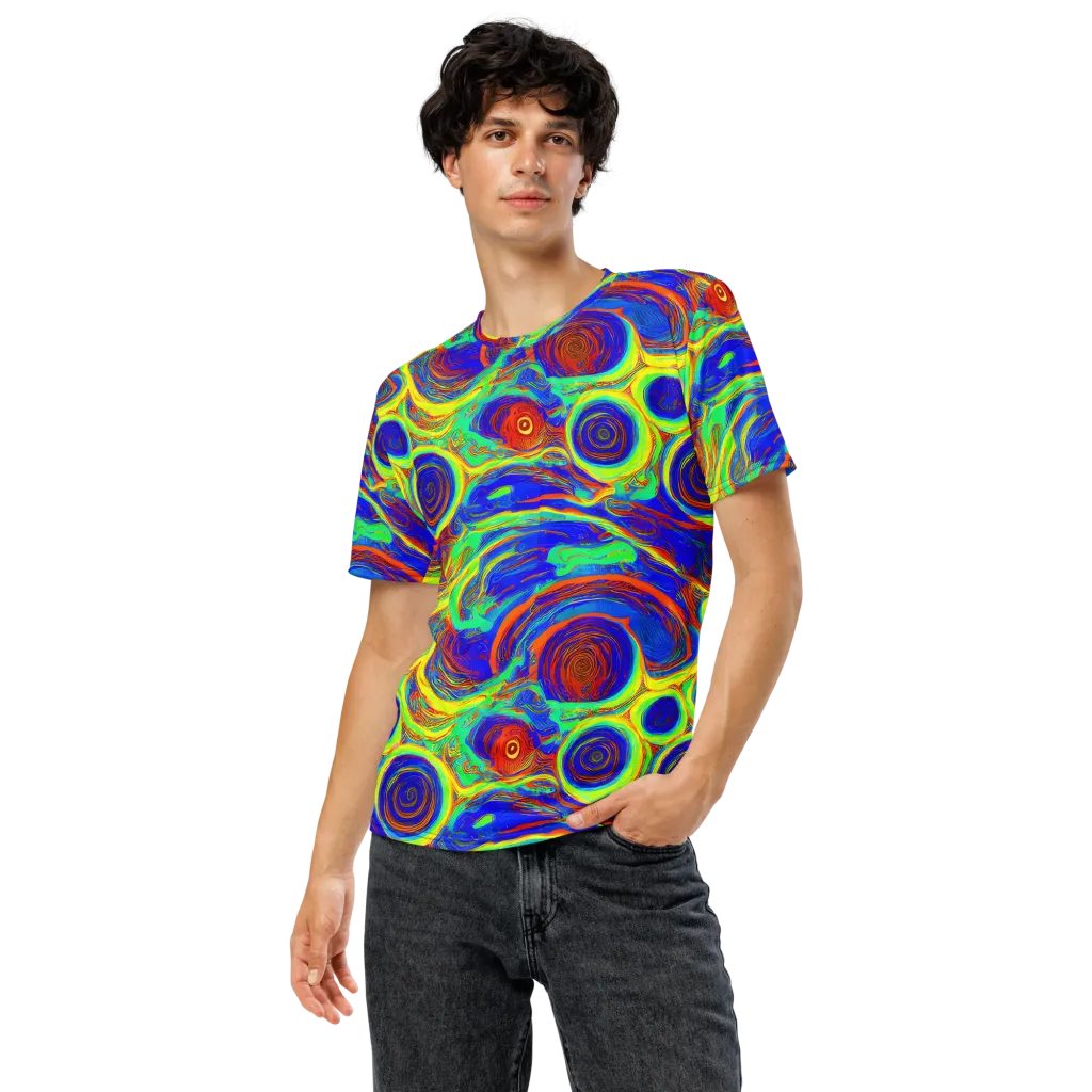 Kaleido Surge on Men's Crew Neck T-Shirt — Front