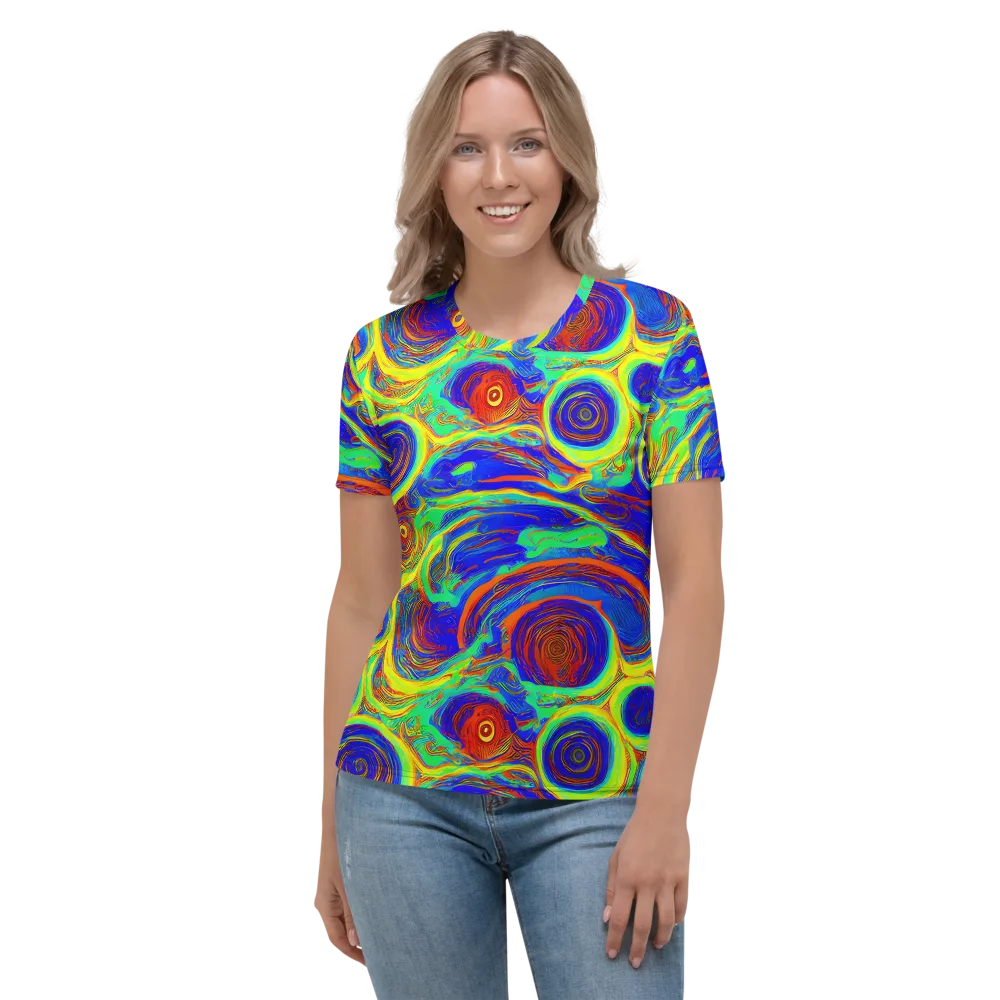Kaleido Surge on Women's Crew Neck T-Shirt — Front