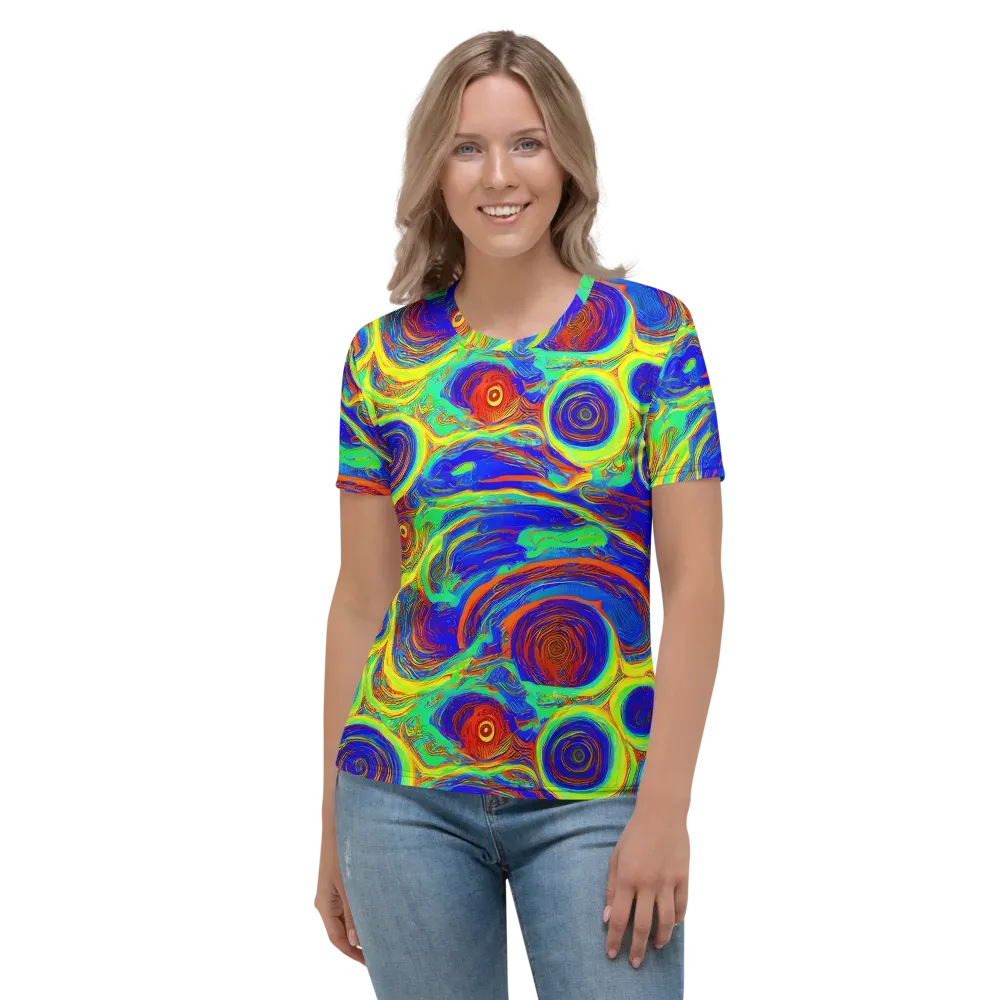 Kaleido Surge on Women's Crew Neck T-Shirt — Front