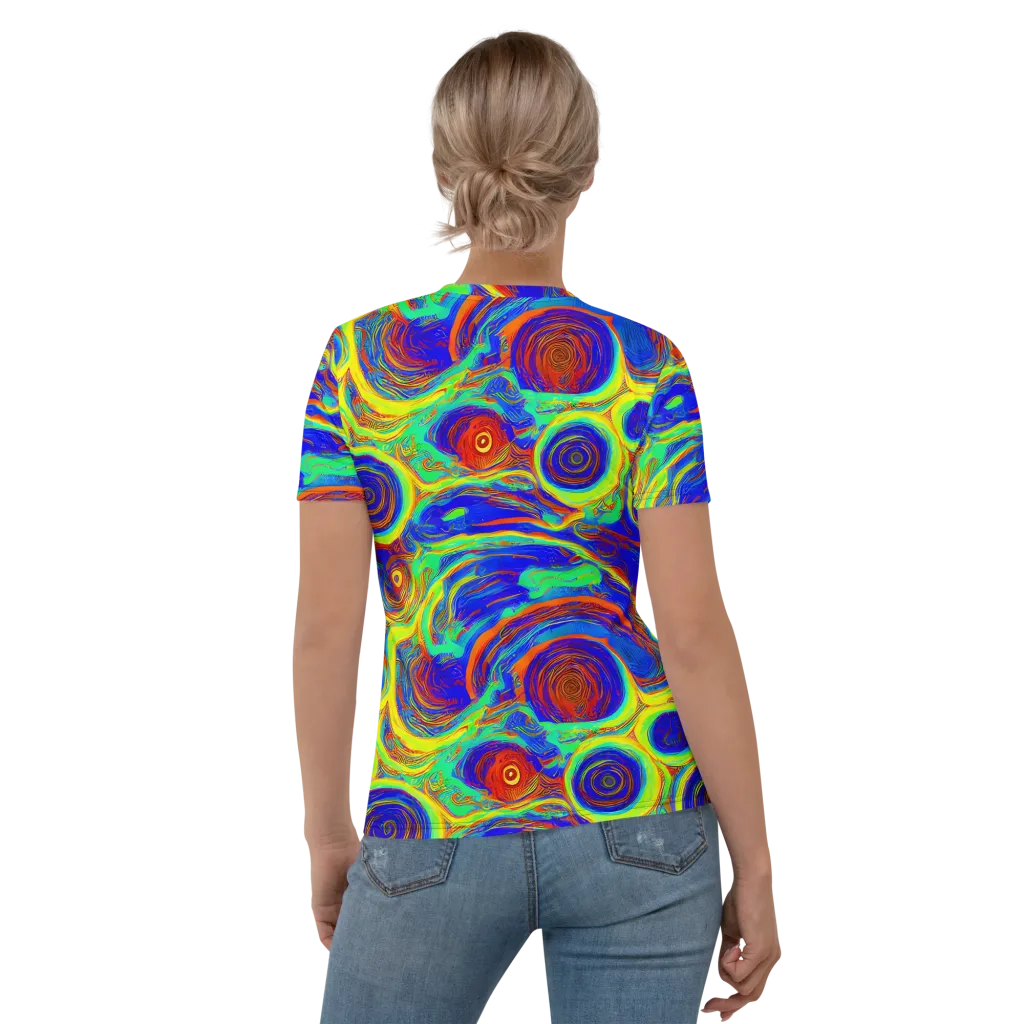 Kaleido Surge on Women's Crew Neck T-Shirt — Back