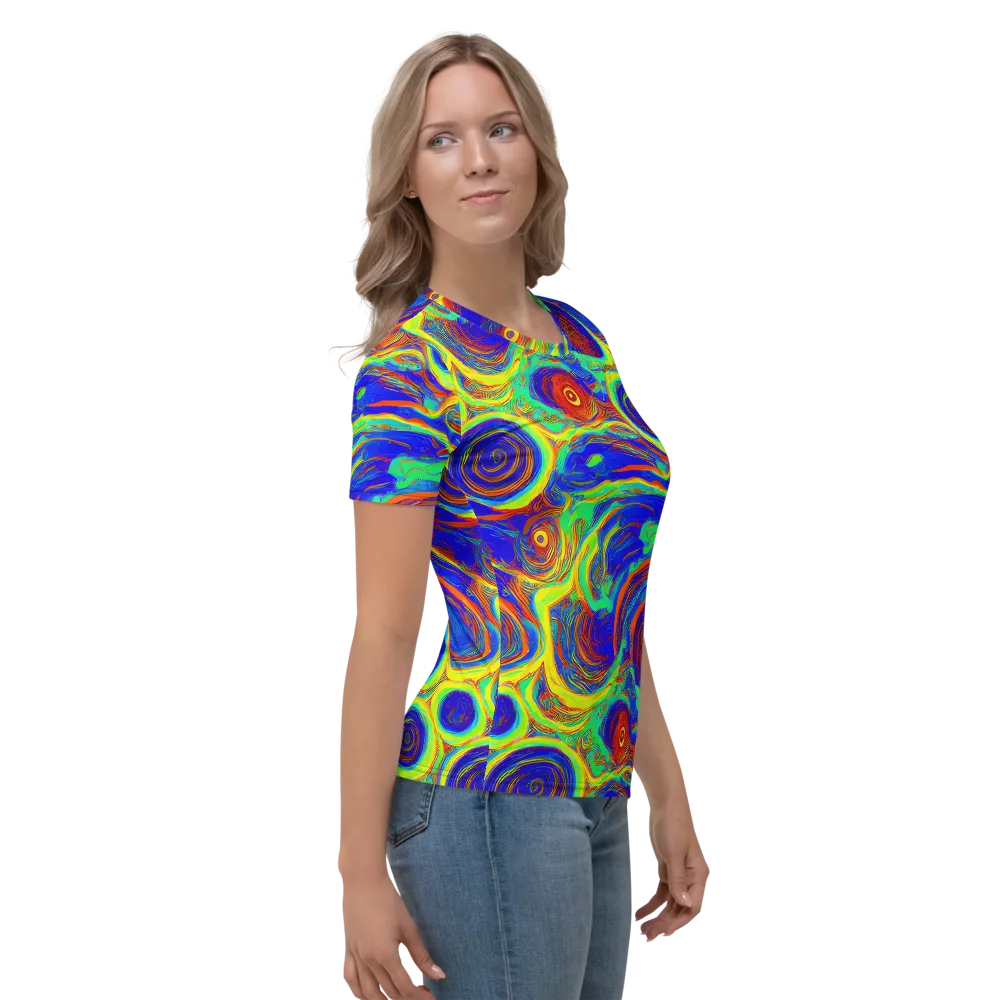 Kaleido Surge on Women's Crew Neck T-Shirt — Right