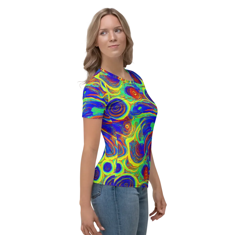 Kaleido Surge on Women's Crew Neck T-Shirt — Right