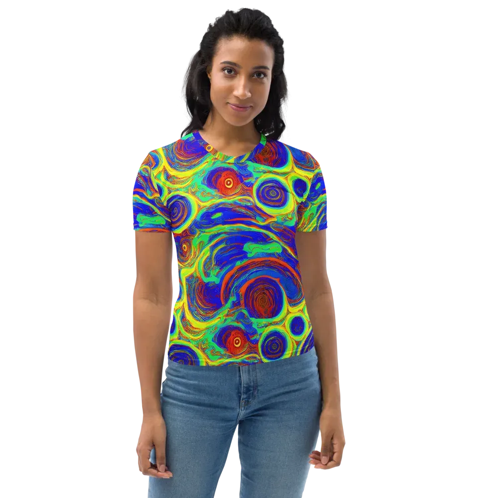 Kaleido Surge on Women's Crew Neck T-Shirt — Front