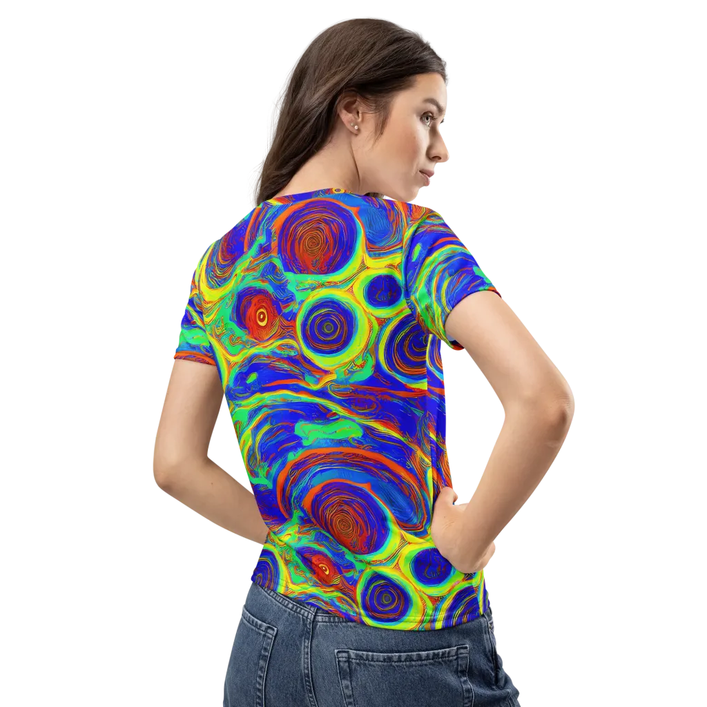 Kaleido Surge on Women's Crew Neck T-Shirt — Back