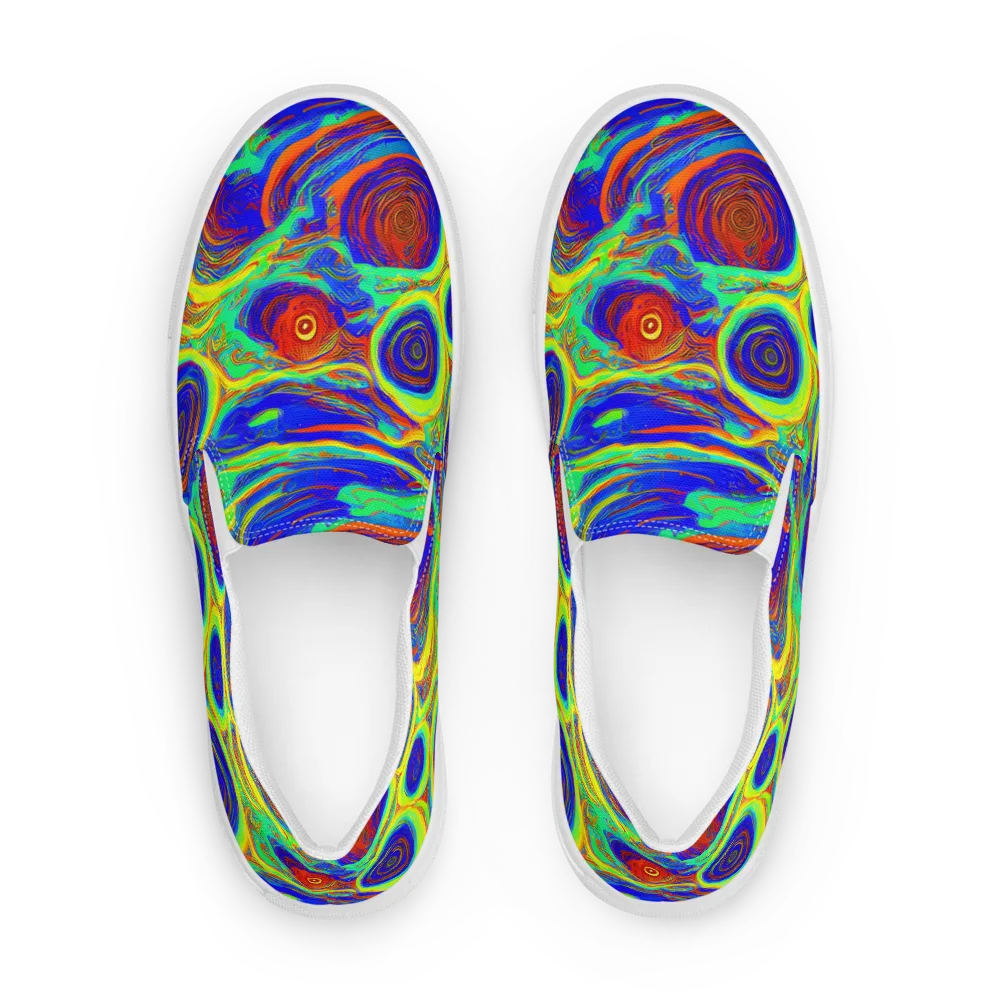 Kaleido Surge on Men's Slip-On Canvas Shoes — Front