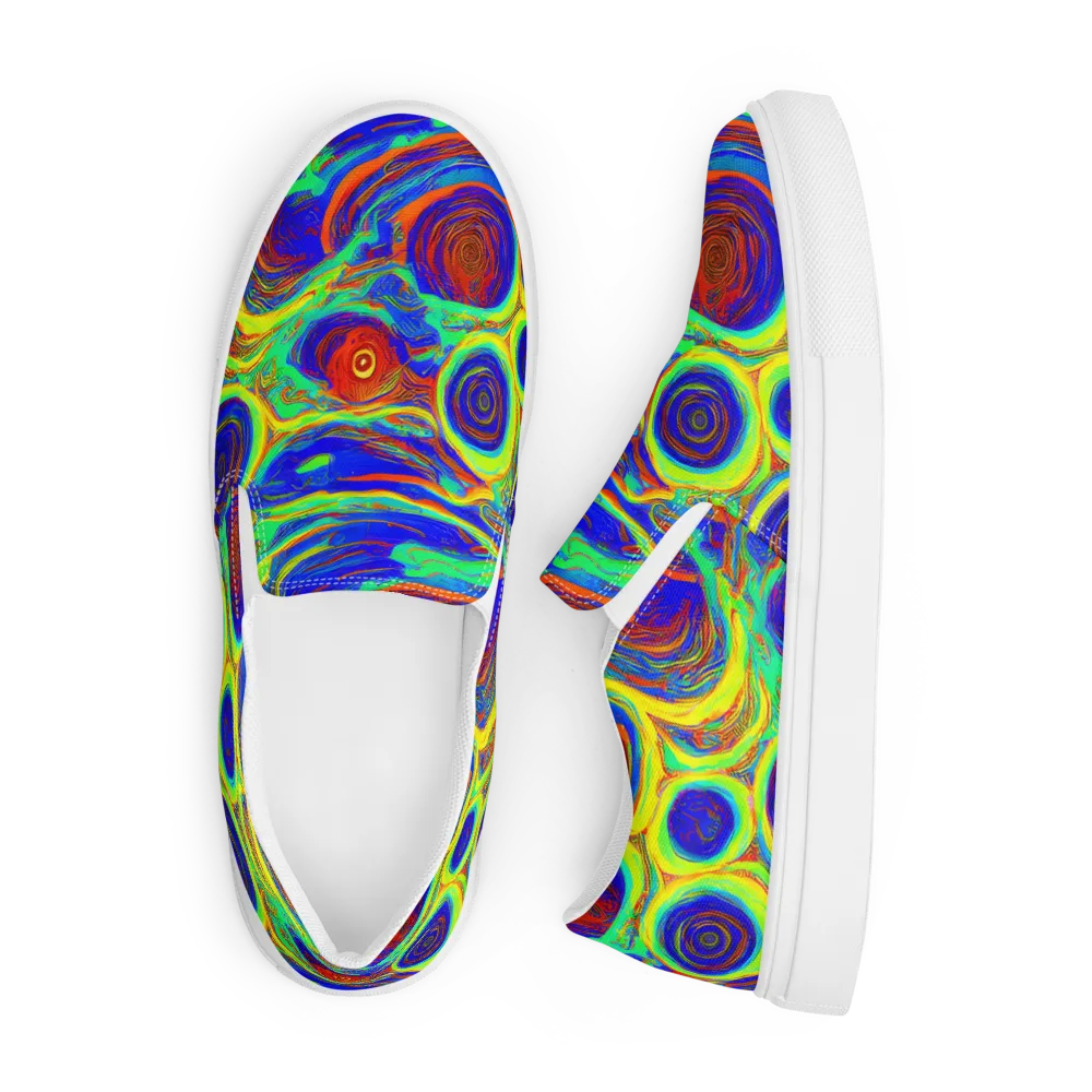 Kaleido Surge on Men's Slip-On Canvas Shoes — Front