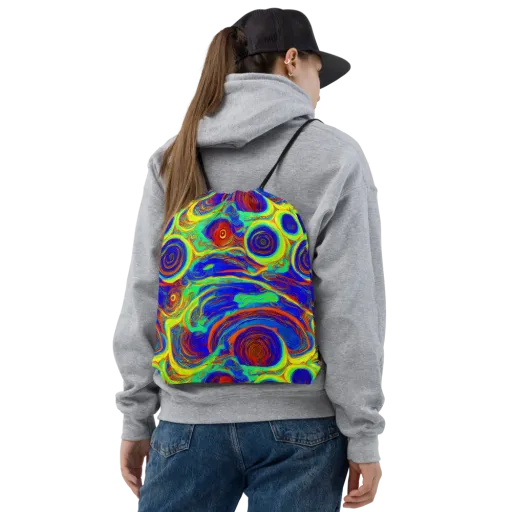 Kaleido Surge on a Drawstring Bag