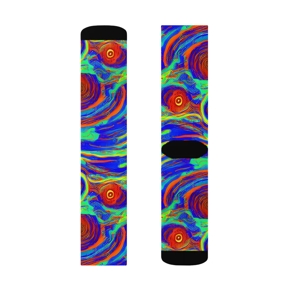 Kaleido Surge on Socks — Left Sock