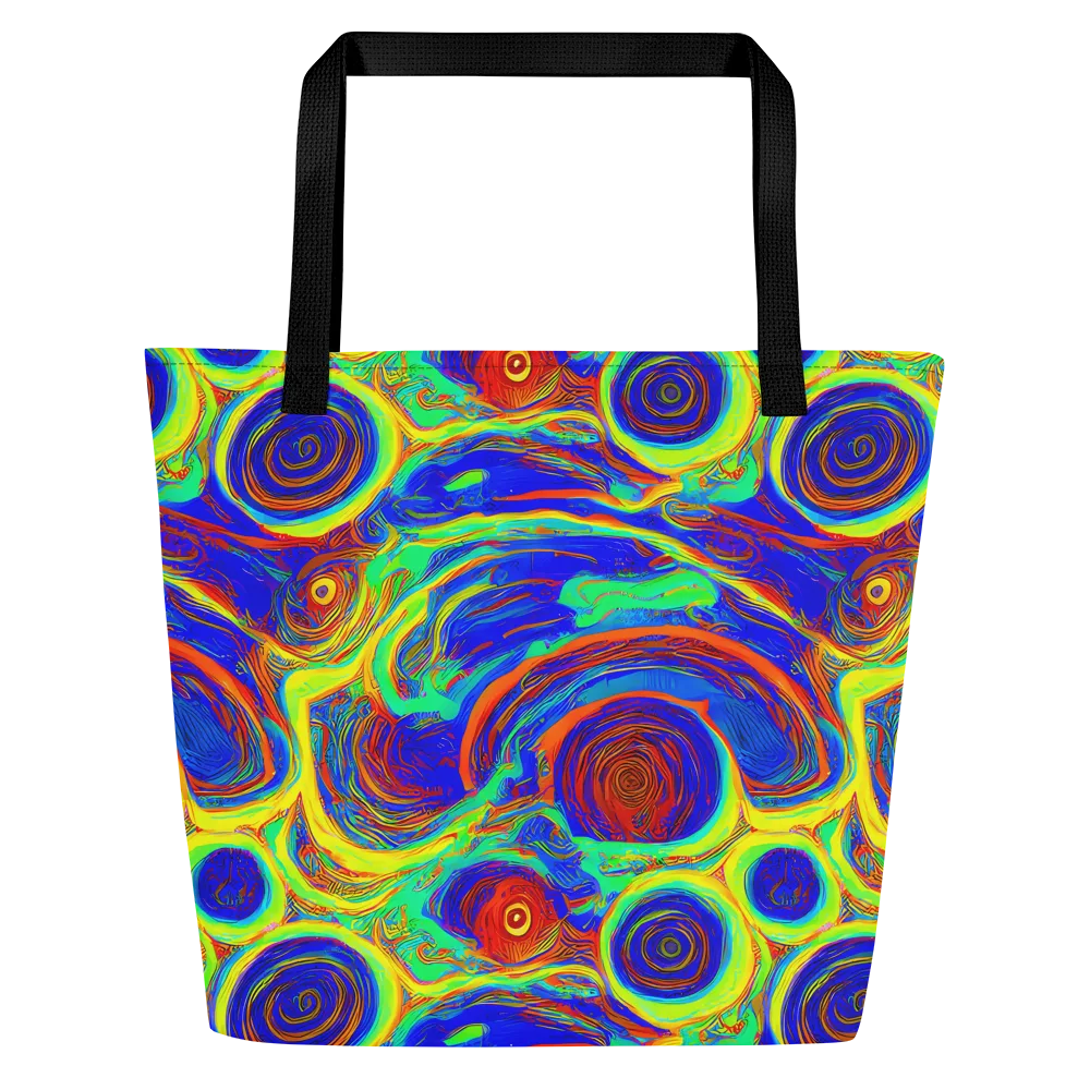 Kaleido Surge on Large Tote Bag W/ Pocket — Front