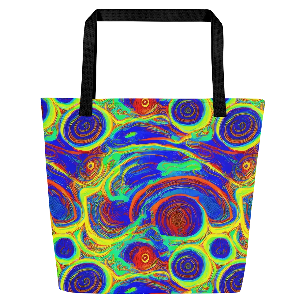 Kaleido Surge on Large Tote Bag W/ Pocket — Front