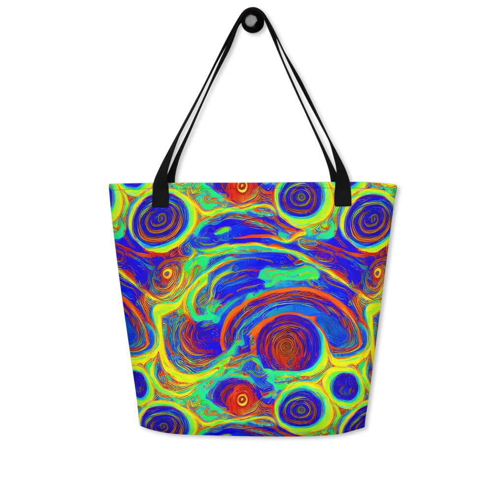 Kaleido Surge on Large Tote Bag W/ Pocket — Front