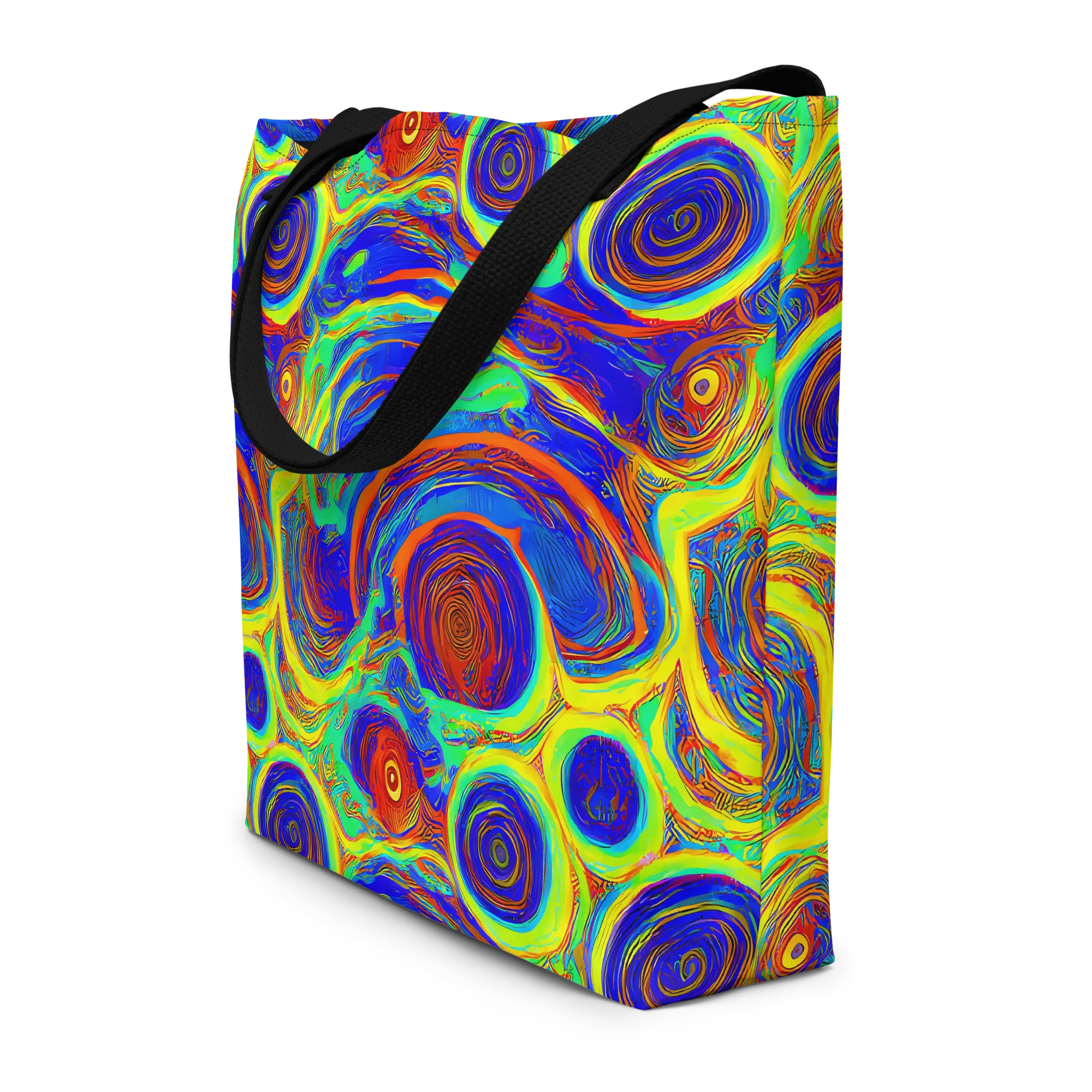 Kaleido Surge on Large Tote Bag W/ Pocket — Front
