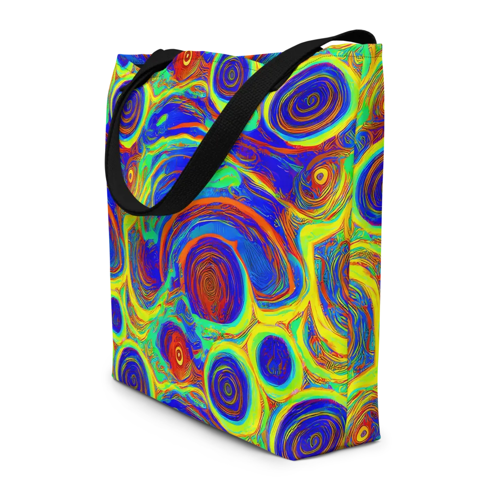 Kaleido Surge on Large Tote Bag W/ Pocket — Front