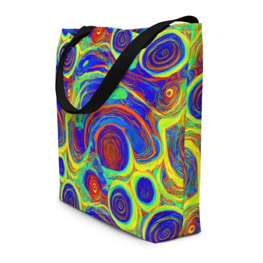 Kaleido Surge on a Large Tote Bag W/ Pocket