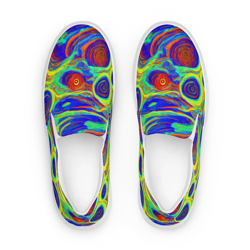 Kaleido Surge on Women's Slip-On Canvas Shoes — Front