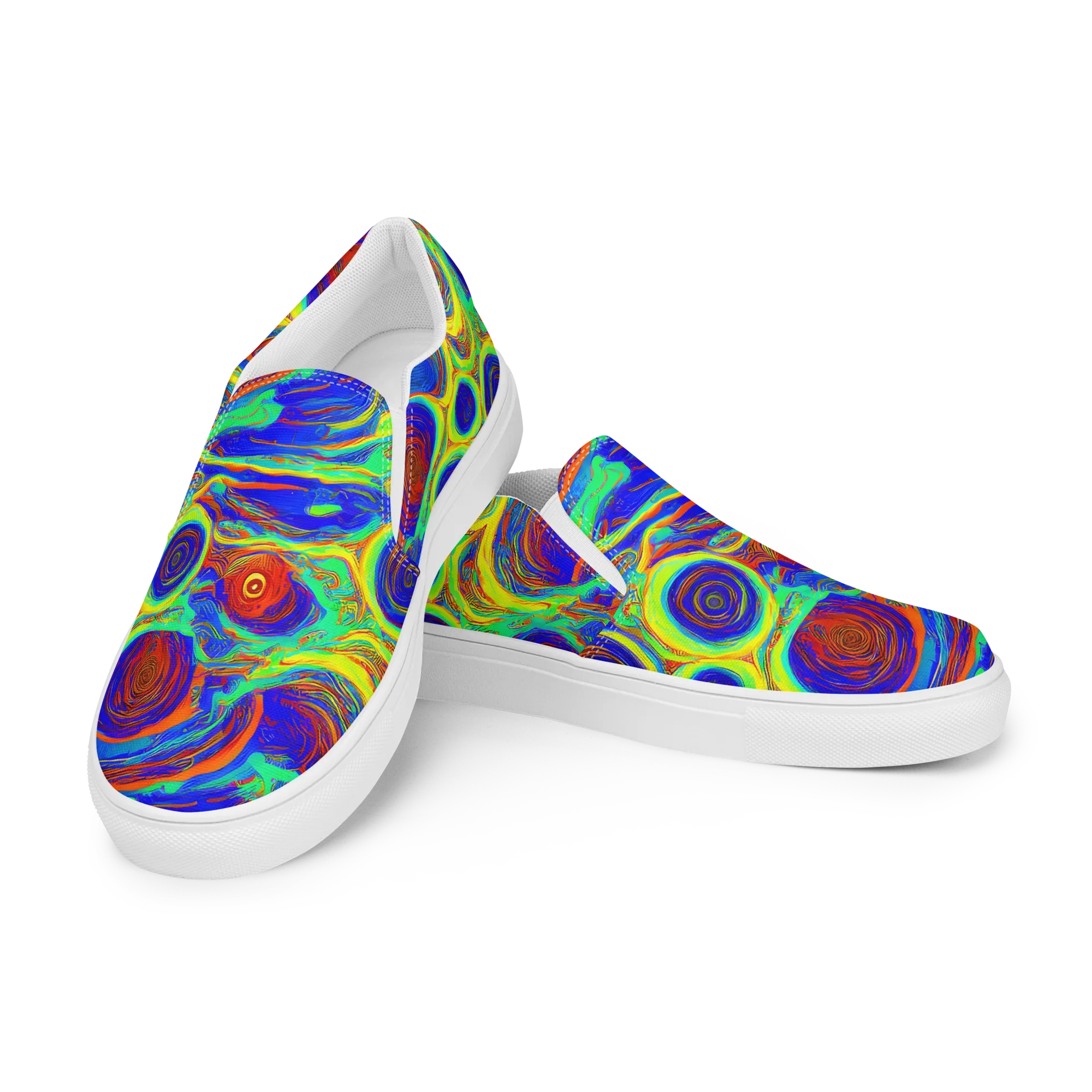 Kaleido Surge on Women's Slip-On Canvas Shoes — Left Front
