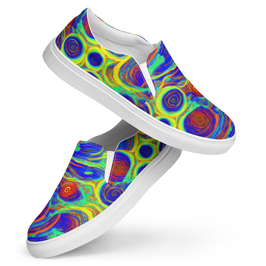 Kaleido Surge on Women's Slip-On Canvas Shoes — Front