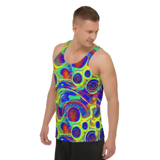 Kaleido Surge on a Men's Tank Top