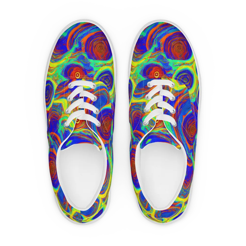 Kaleido Surge on Men's Lace-Up Canvas Shoes — Front