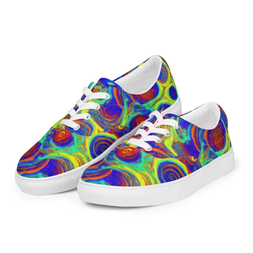 Kaleido Surge on a Men's Lace-Up Canvas Shoes