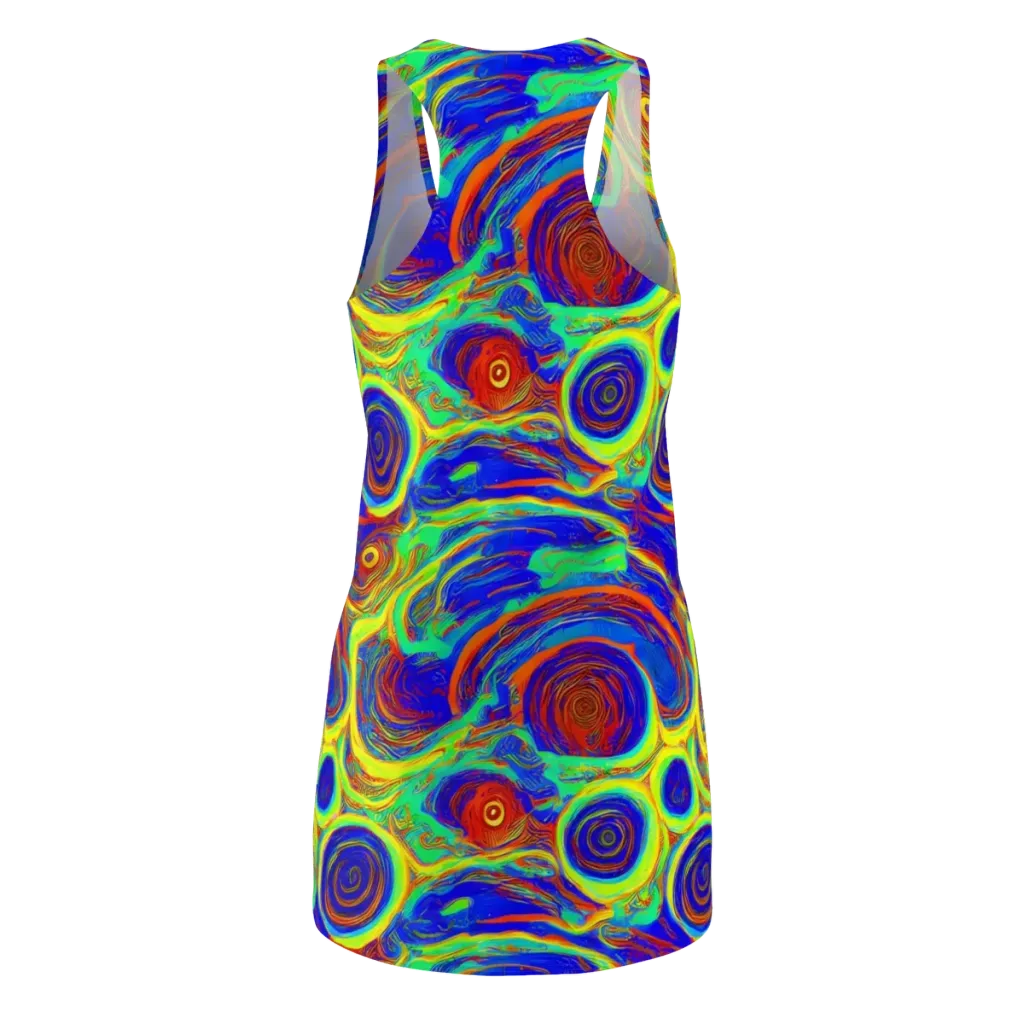 Kaleido Surge on Racerback Dress — Back