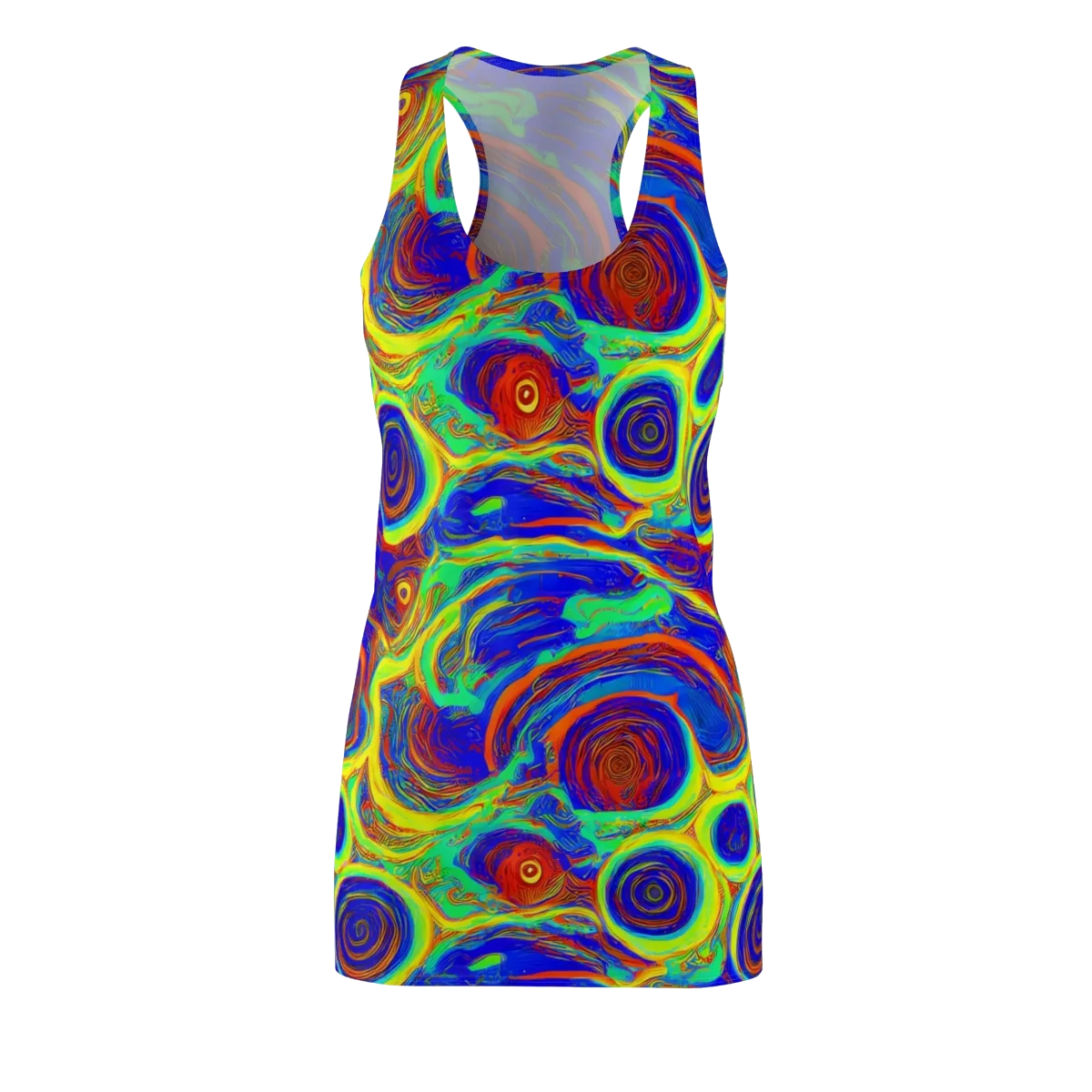 Kaleido Surge on Racerback Dress — Front