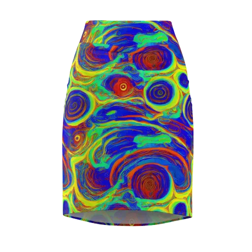 Kaleido Surge on a Pencil Skirt