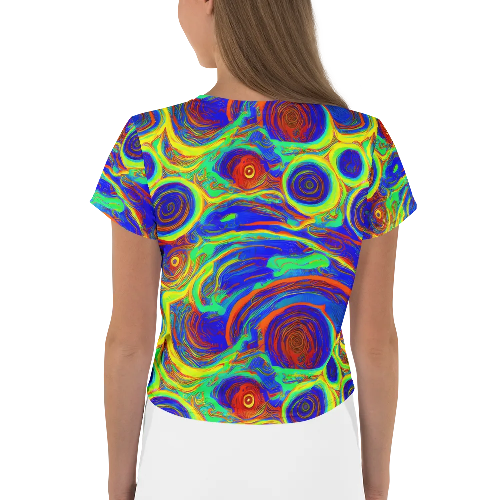 Kaleido Surge on Crop Tee — Back