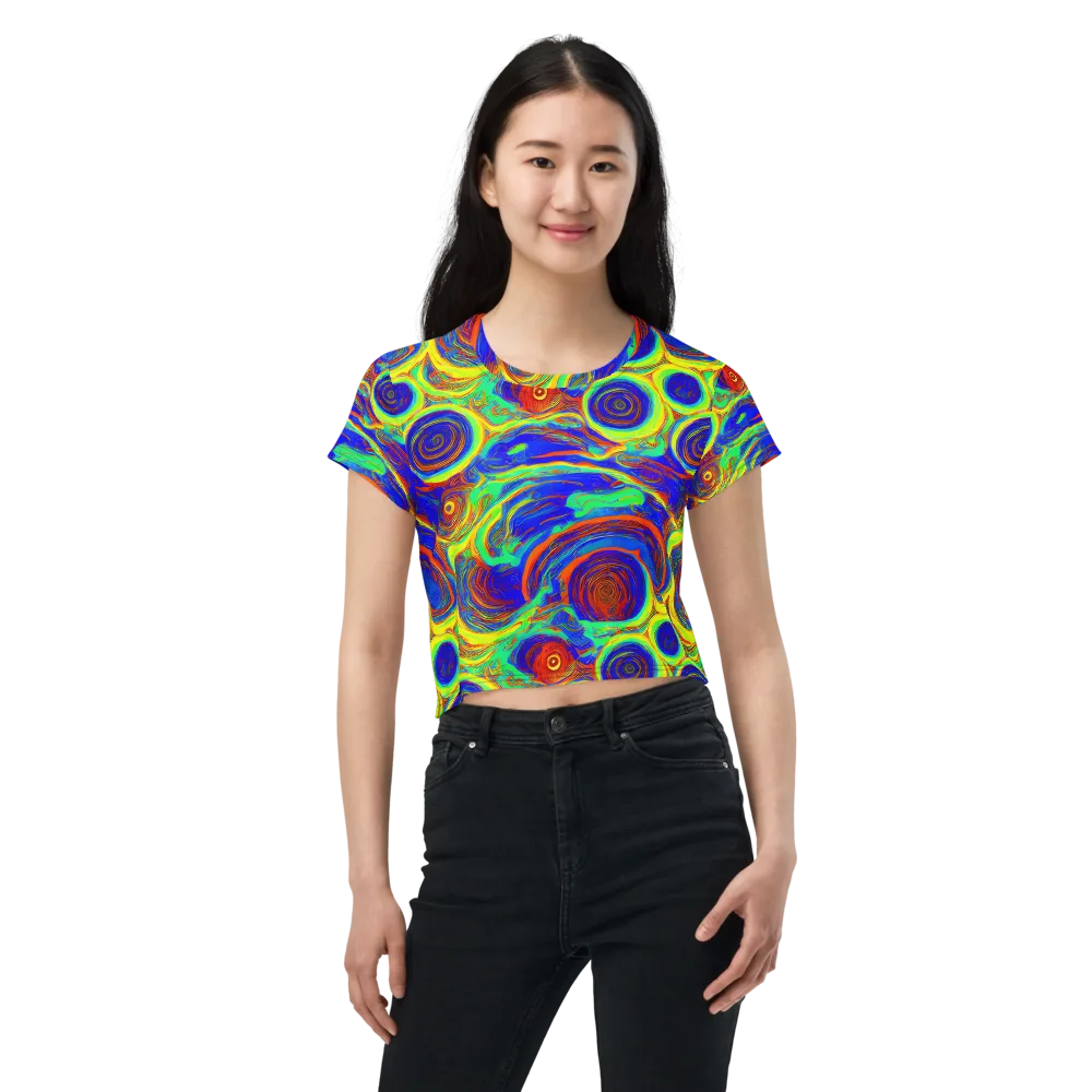 Kaleido Surge on Crop Tee — Front