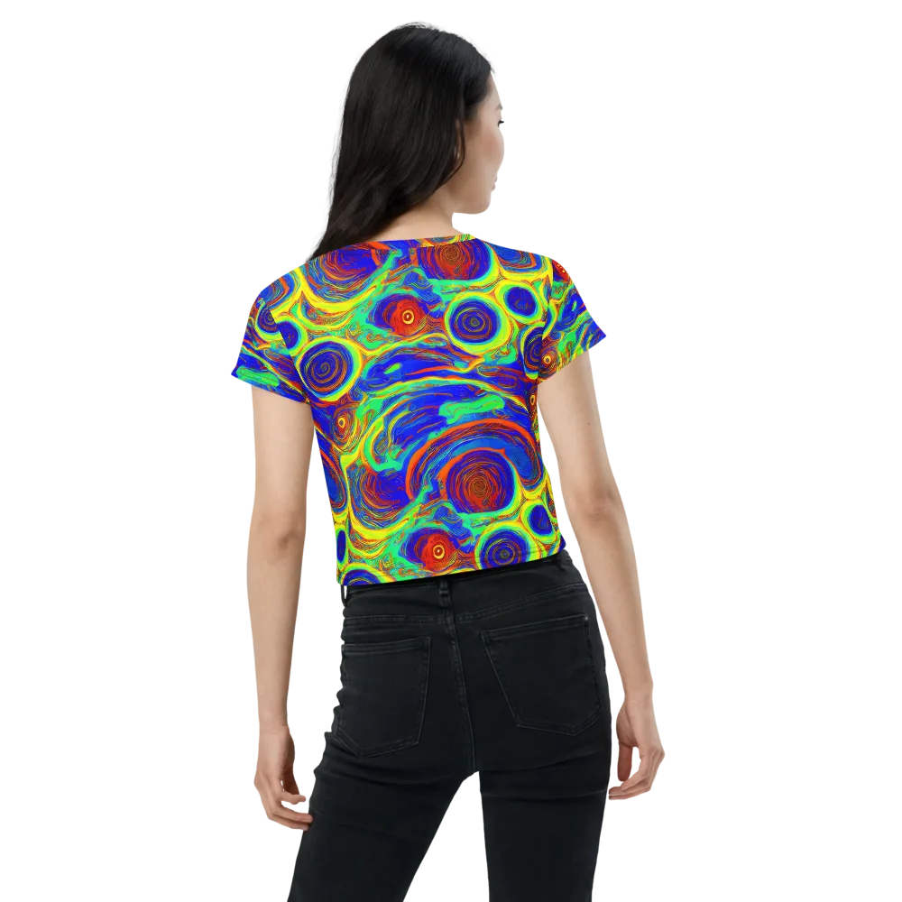 Kaleido Surge on Crop Tee — Back