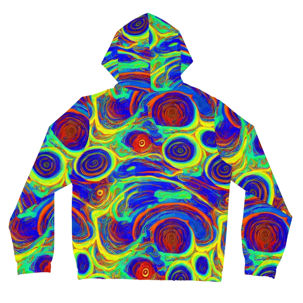 Kaleido Surge on Women's Full-Zip Hoodie — Back