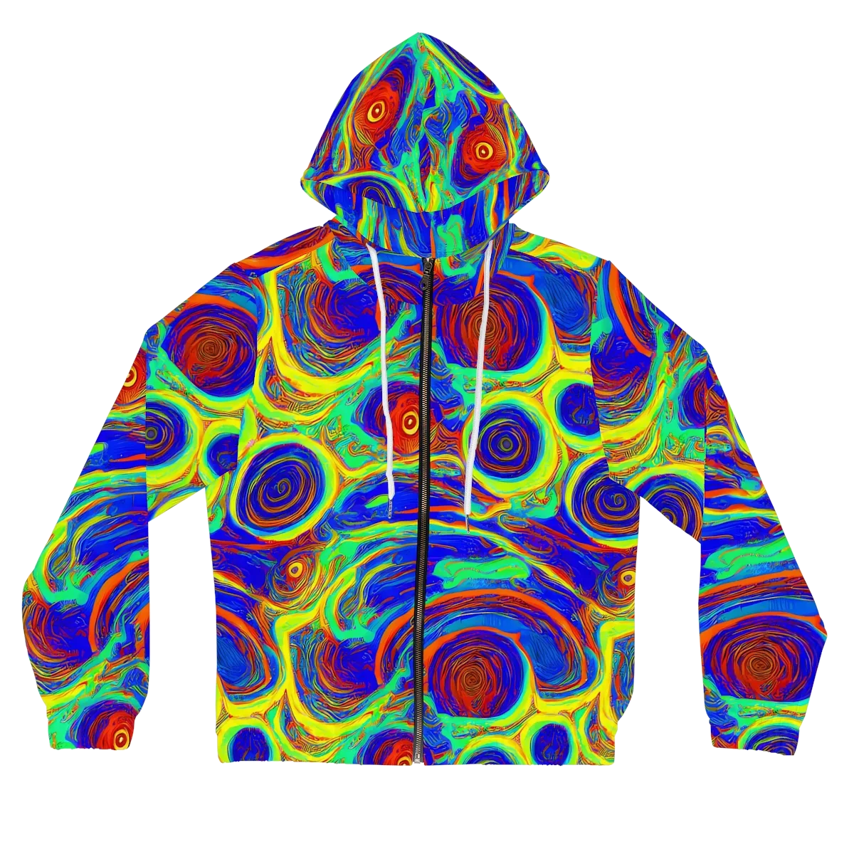 Kaleido Surge on Women's Full-Zip Hoodie — Front