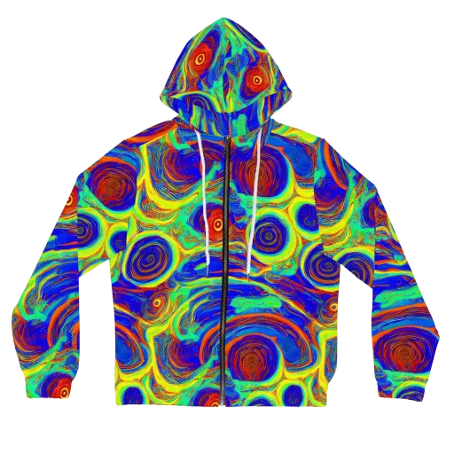 Kaleido Surge on a Women's Full-Zip Hoodie
