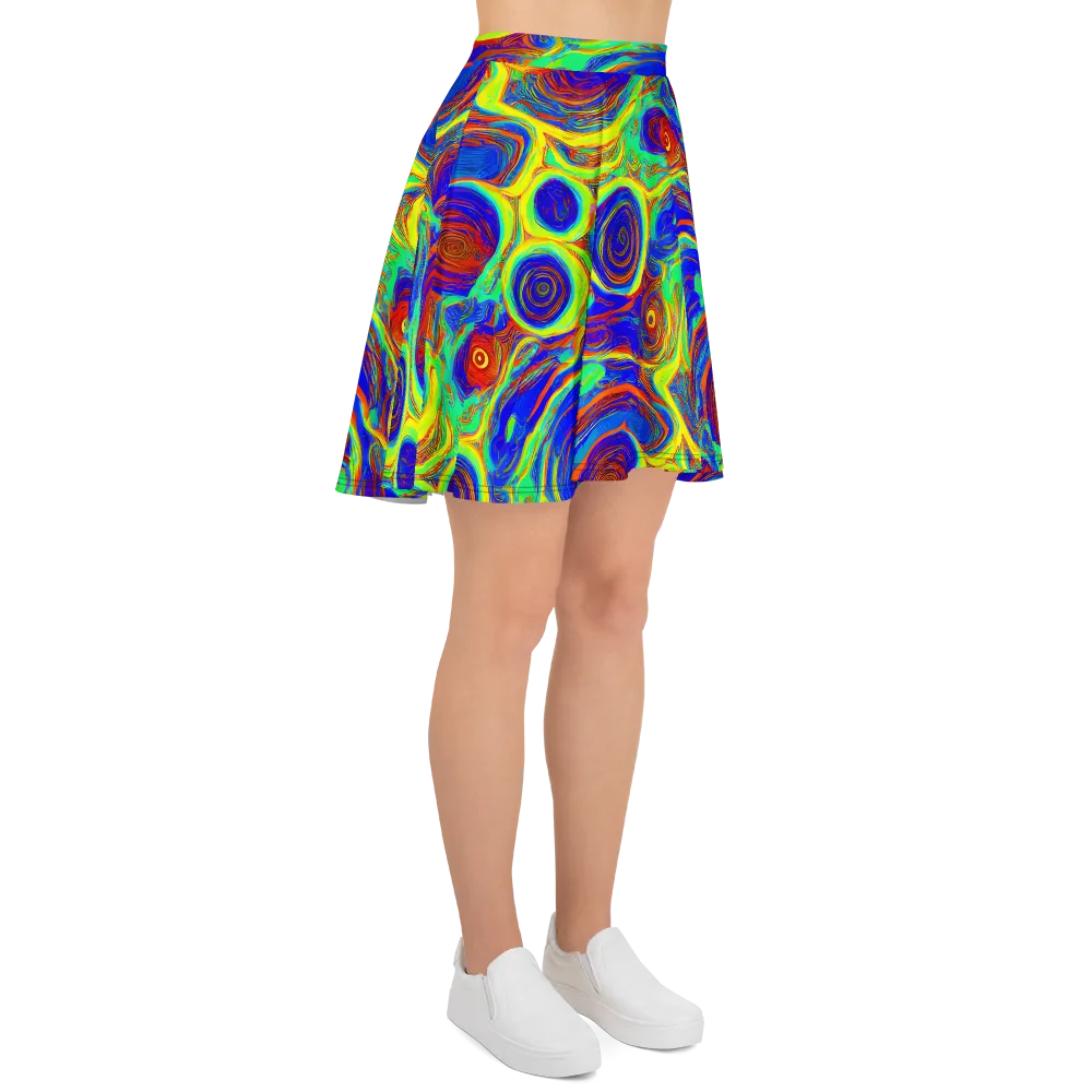 Kaleido Surge on Skater Skirt — Right