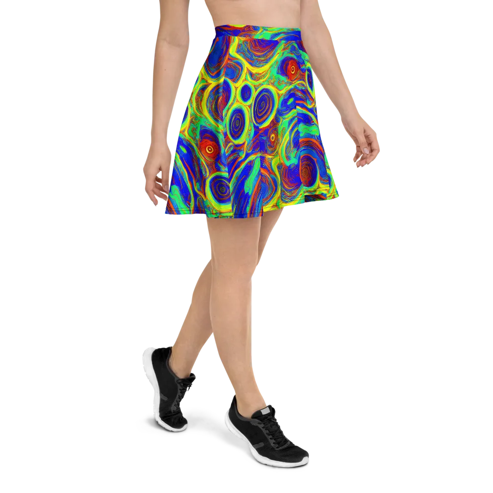 Kaleido Surge on Skater Skirt — Right