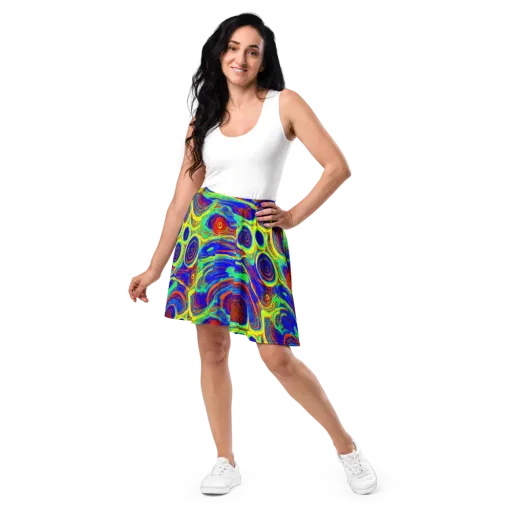 Kaleido Surge on a Skater Skirt