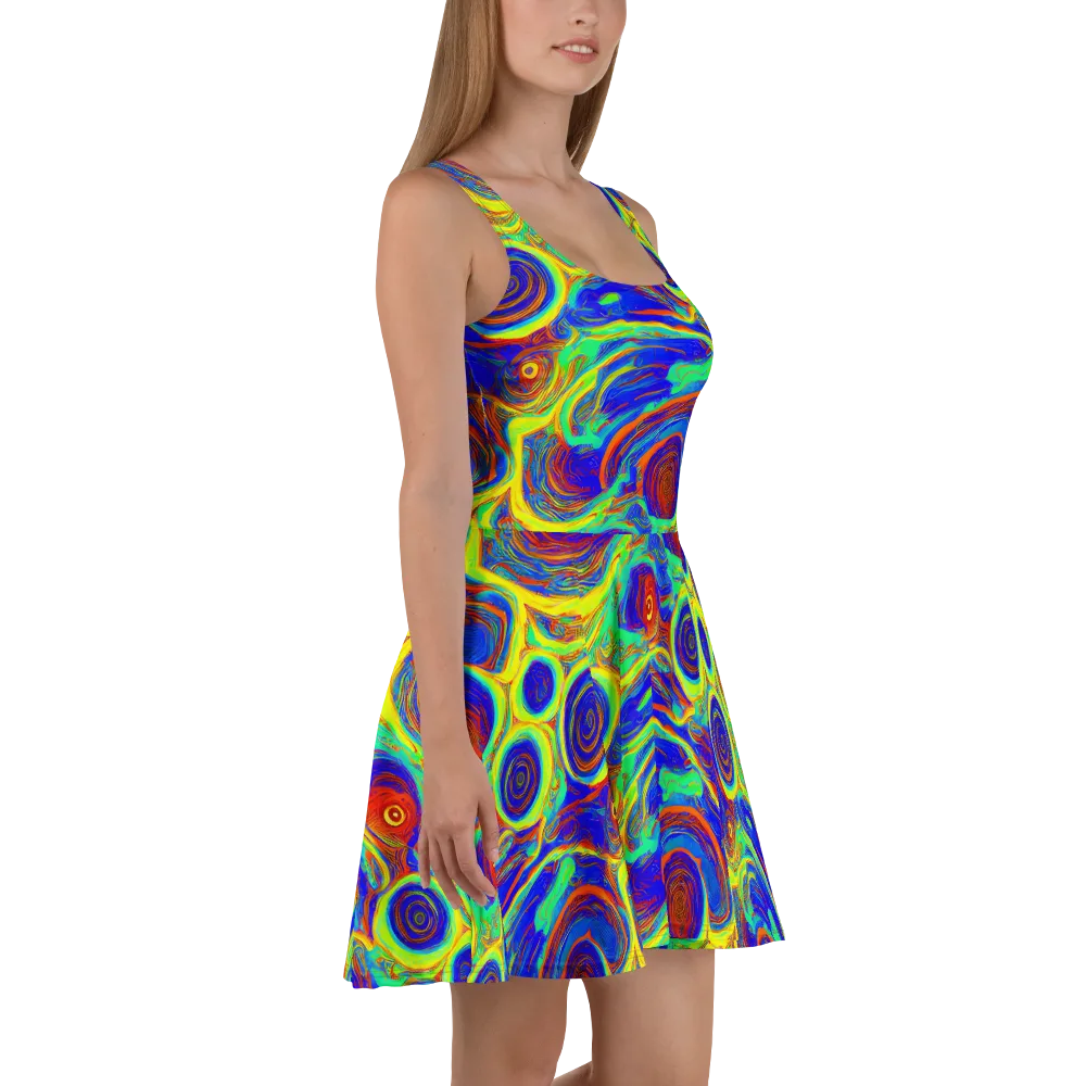 Kaleido Surge on Skater Dress — Right