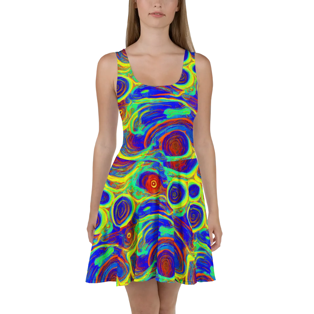 Kaleido Surge on Skater Dress — Front