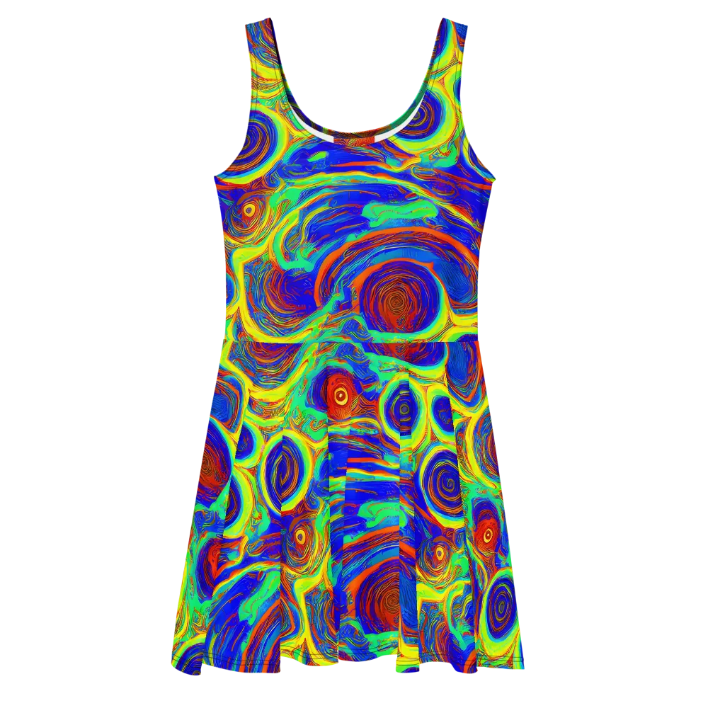 Kaleido Surge on Skater Dress — Front
