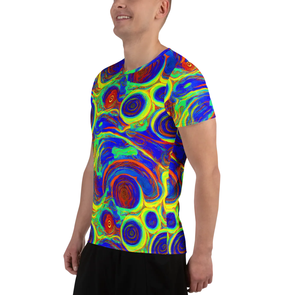 Kaleido Surge on Men's Athletic T-Shirt — Left
