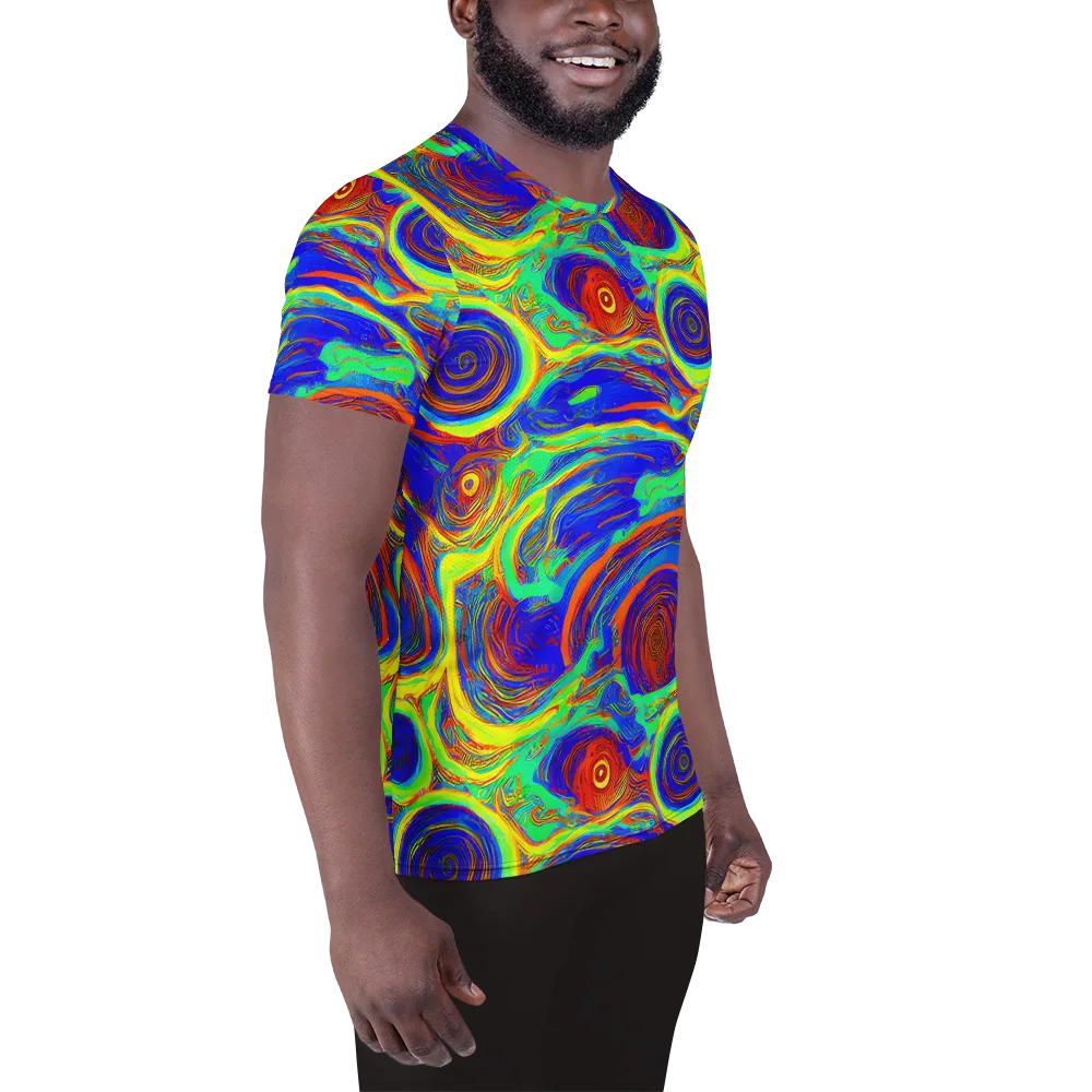 Kaleido Surge on Men's Athletic T-Shirt — Right