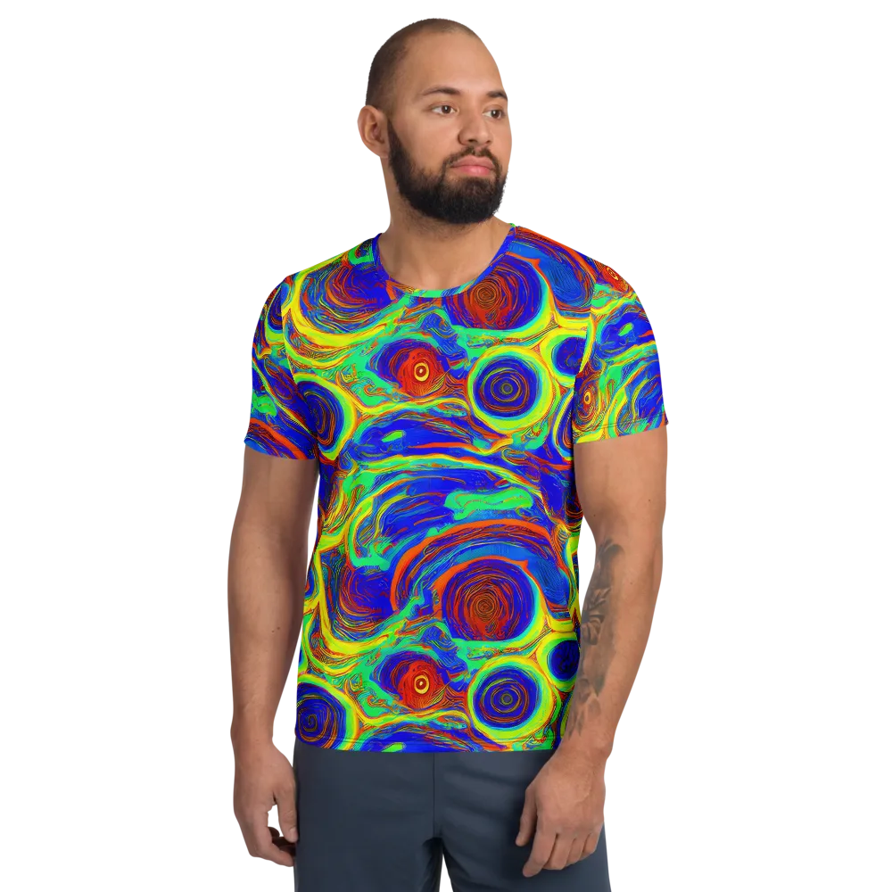 Kaleido Surge on Men's Athletic T-Shirt — Front