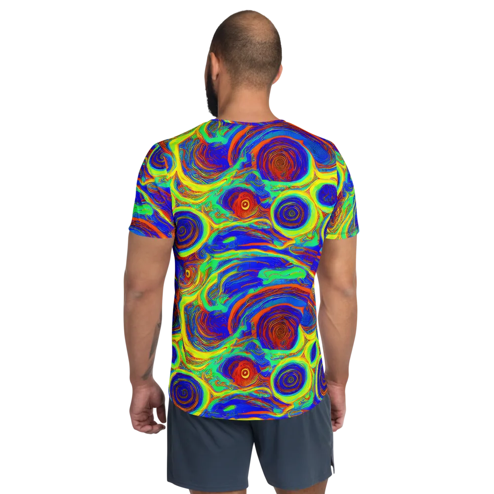Kaleido Surge on Men's Athletic T-Shirt — Back