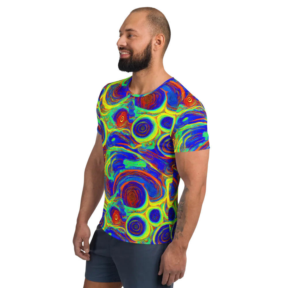 Kaleido Surge on Men's Athletic T-Shirt — Left