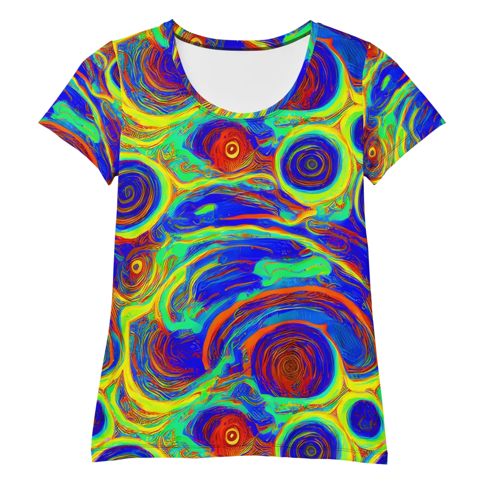 Kaleido Surge on Women's Athletic T-Shirt — Front