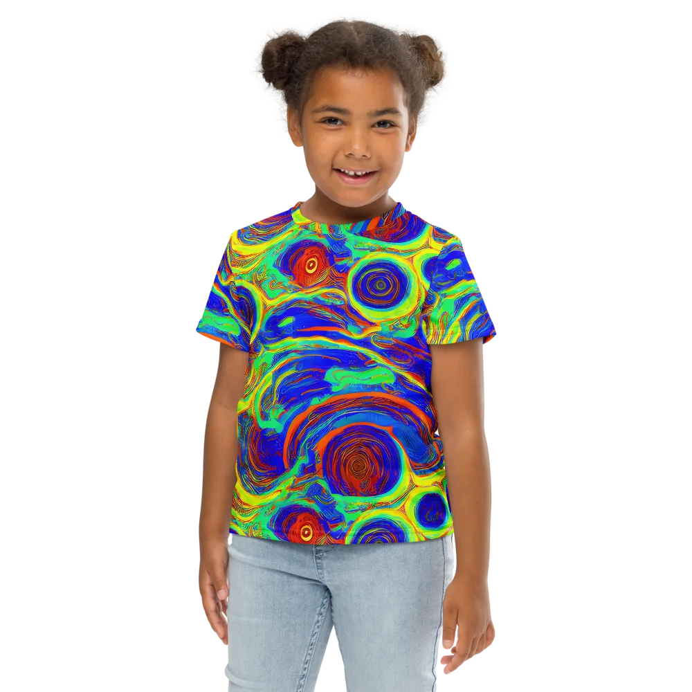 Kaleido Surge on Kids Crew Neck T-Shirt — Front