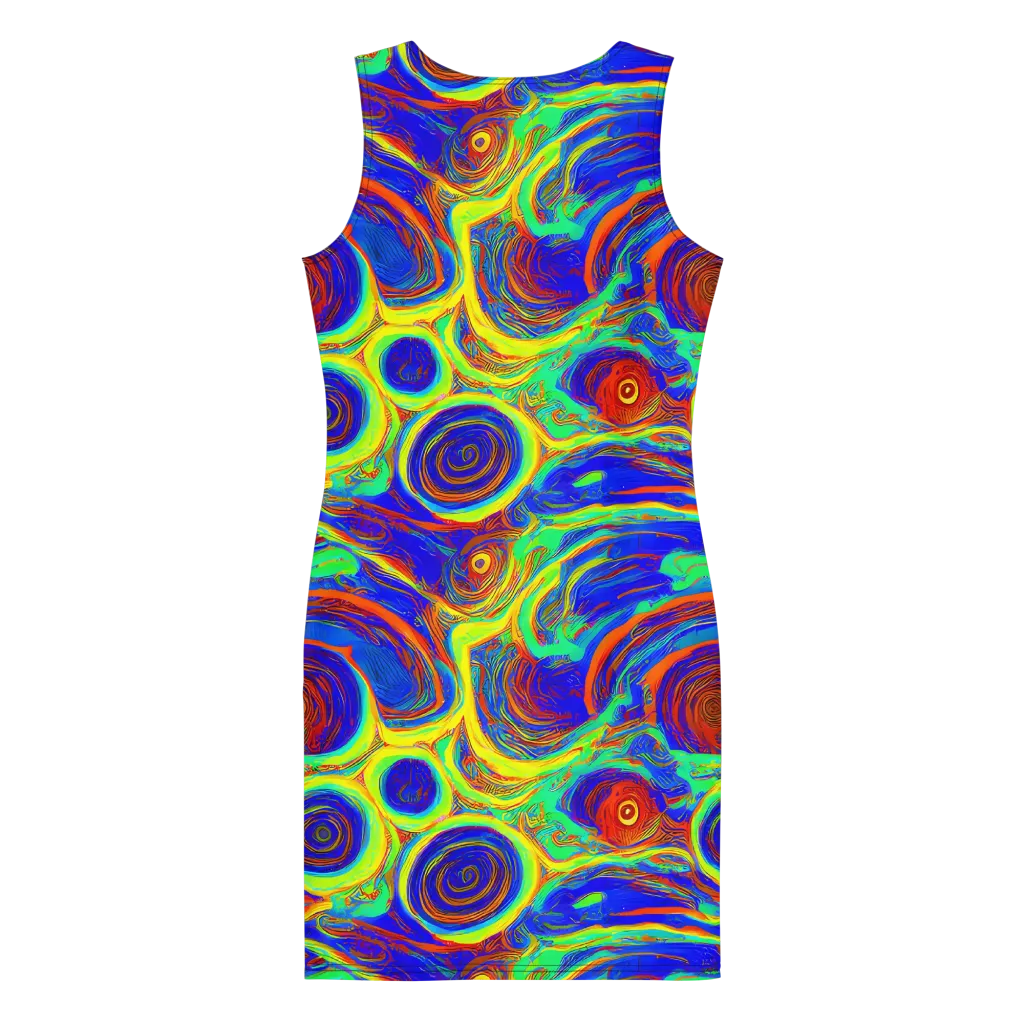 Kaleido Surge on Bodycon Dress — Back